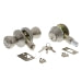 Ultra Hardware Mobile Home Tulip Knob Entry Set - 1 Cylinder Deadbolt, Stainless Steel