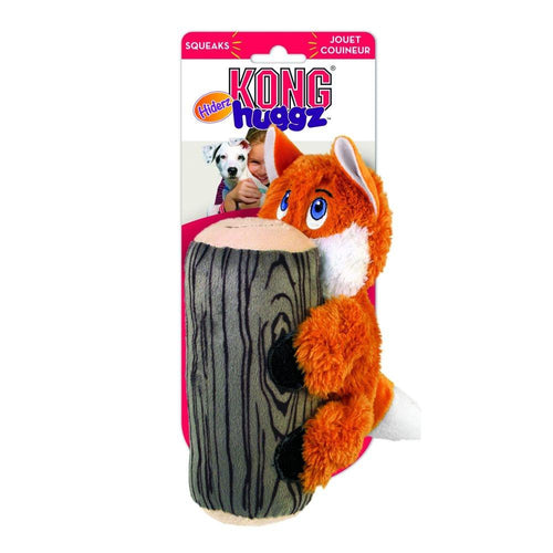 KONG Huggz Hiderz Fox Plush Dog Toy