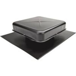 Lomanco Pan Style Static Roof Ventilator, 9-1/2 in, Aluminum, Black