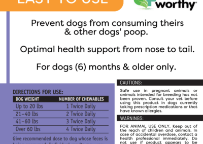 Vet Worthy Stop Stool Ingestion Liver Flavored Soft Chew for Dogs