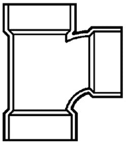 Lasco Fittings 2 x 2 x 1½ DWV Sanitary Tee Reducing ALL HUB