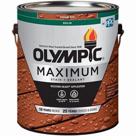 Maximum Deck, Fence & Siding Stain & Sealant, Exterior, Acrylic, Navajo Red, 1-Gal.