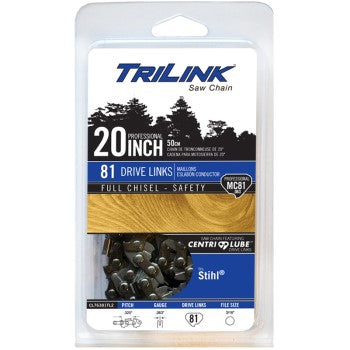 TriLink Saw Chain CL76381TL2 TriLink 0325 Full Chisel Chain Saw Chain ~ 20