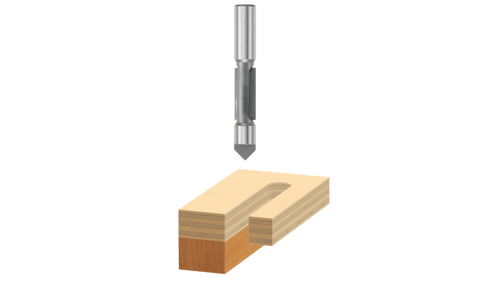 Bosch 1/2 In. x 1-3/16 In. Carbide Tipped 2-Flute Pilot Panel Bit