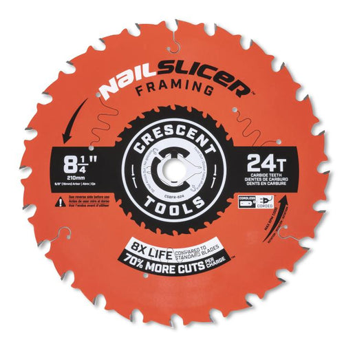 Crescent® 8-1/4 x 24-Tooth NailSlicer™ Framing Circular Saw Blade