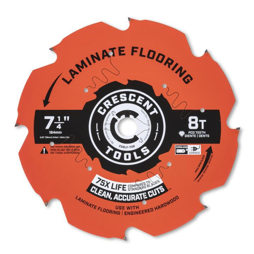 Crescent 7-1/4 x 8-Tooth Laminate Flooring Circular Saw Blade
