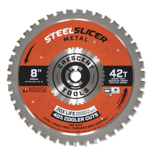 Crescent 8 x 42-Tooth SteelSlicer™ Thick Metal Circular Saw Blade