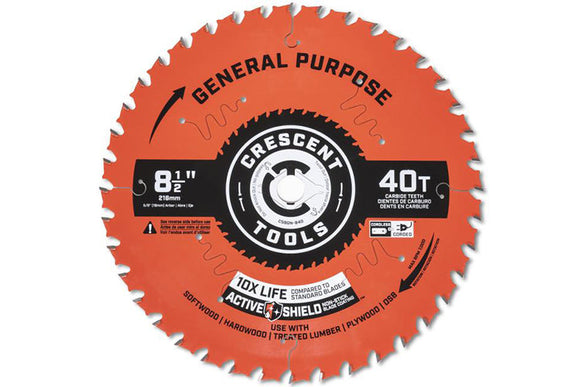 Crescent Circular Saw Blade 8 1/2 X 40 Tooth General Purpose