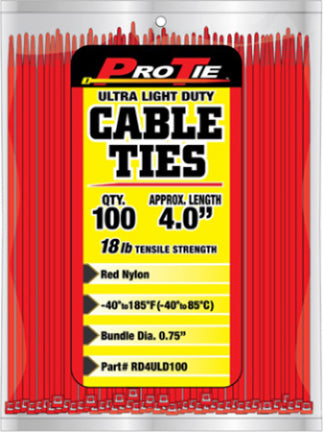 CABLE TIES4 YEL ULTRALD 100/PK