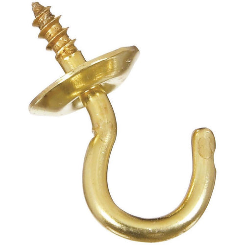 National 1/2 In. Solid Brass Cup Hook