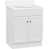 Continental Cabinets Richmond White 24-1/2 In. W x 35-1/4 In. H x 18-1/2 In. D Vanity with Cultured Marble Top