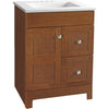 Continental Cabinets Allenton Auburn 24-1/2 In. W x 34-1/2 In. H x 19 In. D Vanity with Cultured Marble Top