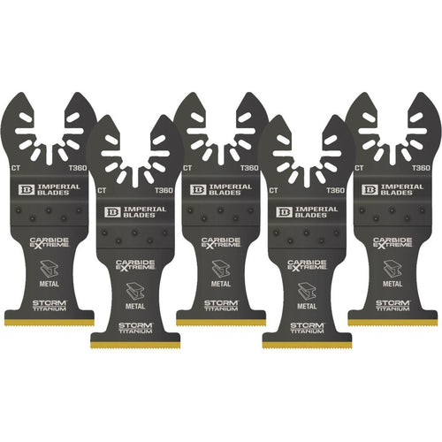 Imperial Blades ONE FIT 1-3/8 In. Titanium STORM Carbide Extreme Metal Cutting Oscillating Blade (5-Pack)