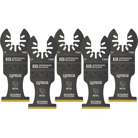 Imperial Blades ONE FIT 1-3/8 In. Titanium STORM Carbide Extreme Metal Cutting Oscillating Blade (5-Pack)