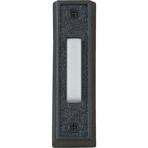 IQ America Wired Black Plastic Lighted Doorbell Push-Button