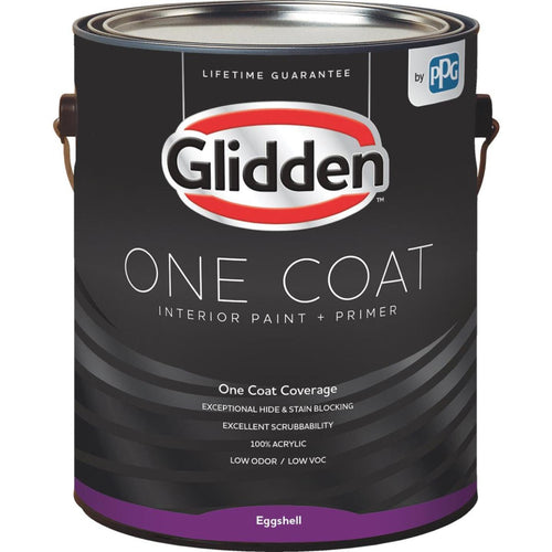 Glidden One Coat Interior Paint + Primer Eggshell White & Pastel Base 1 Gallon