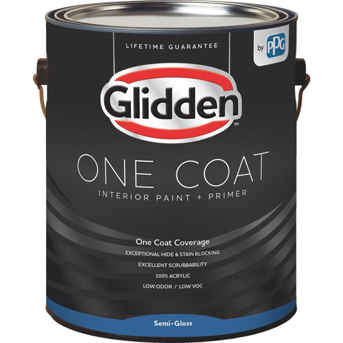 Glidden One Coat Interior Paint + Primer Semi-Gloss Ultra Deep Base 1 Gallon