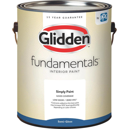 Glidden Fundamentals Interior Paint Semi-Gloss White & Pastel Base 1 Gallon