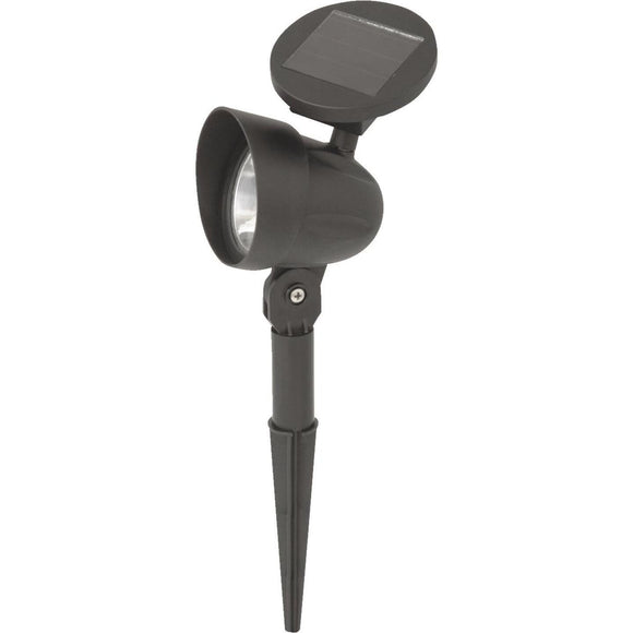 Moonrays Black LED Up to 8-Hour Run Time Mini Solar Spotlight