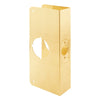 Prime-Line 1-3/8 in. x 9 in. Thick Solid Brass Lock and Door Reinforcer, 2-1/8 in. Single Bore, 2-3/8 in. Backset