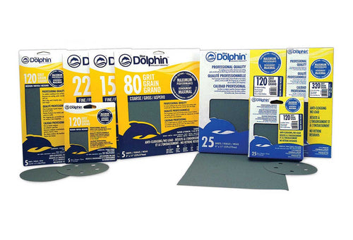 Blue Dolphin 5” 8-Hole, Hook & Loop Discs (5 Pack), 40 Grit