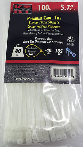 K-T Industries 5.7 Light Duty, Natural, 100/Pk