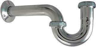 Keeney 1-1/2 in. Brass P-Trap in Polished Chrome, Satin Nickel