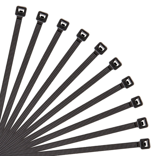 NSI Industries 181750 17.75-in Black UV Weather Resistant Cable Ties, 175 lb Tensile Strength - 50 Count