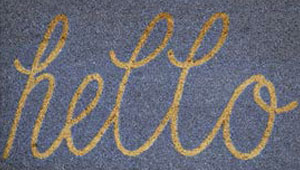 Technoflex Hello Script Heavy Duty Coco Mat - 18'' x 30''