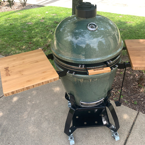 Bayou Classic 22" Cypress Ceramic Kamado Charcoal Grill - Thumbnail 3
