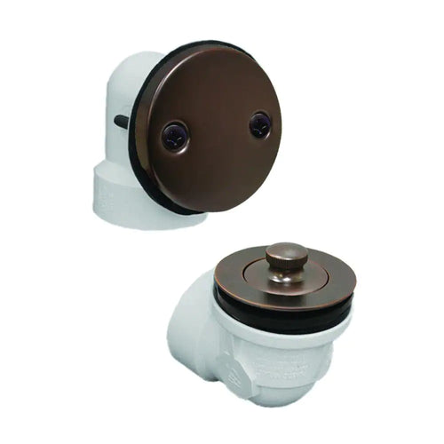 Braxton Harris Company 1-1/2″ Sch 40 Lift/ Turn 2-Hole Bath Half Kit- Oil Rubbed Bronze