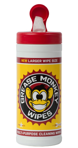 Grease Monkey Wipes Multi-Purpose Heavy Duty Cleaning Wipes Canister (25-Count)