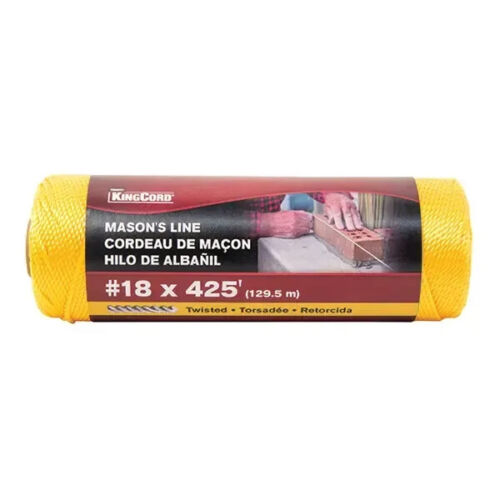 Mibro KingCord Gold Twisted Nylon Mason String Line Size #18 X 425 Ft