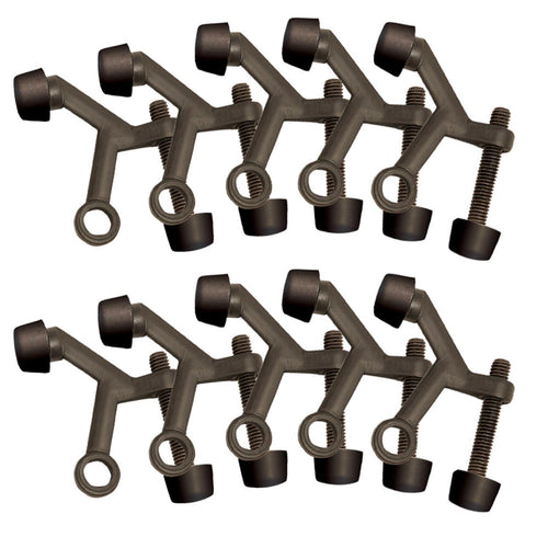 Design House Standard Hinge Pin Door Stop in Oil-Rubbed Bronze, 2.1-Inch, 10-Pack