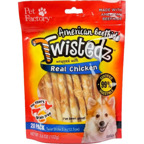 Pet Factory Twistedz Beefhide Twist Sticks